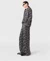 Stella Mccartney Lace Print Oversized Drawstring Trousers In Black