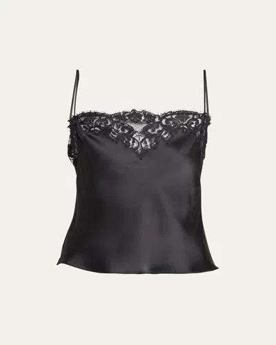 Stella Mccartney Lace Slip Tank Top In Black