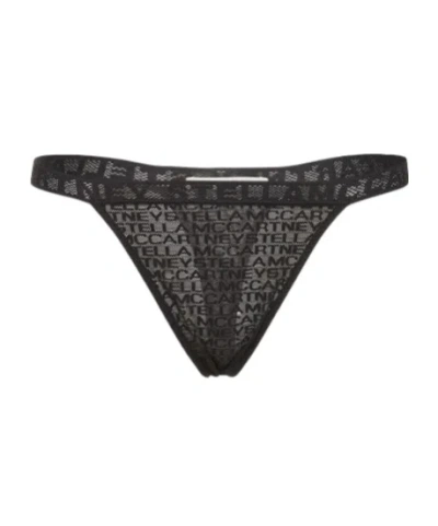 Stella Mccartney Lace Thong In Black