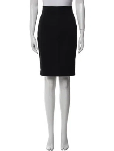 Pre-owned Stella Mccartney Lace Trim Embellishment Knee-length Skirt In Black
