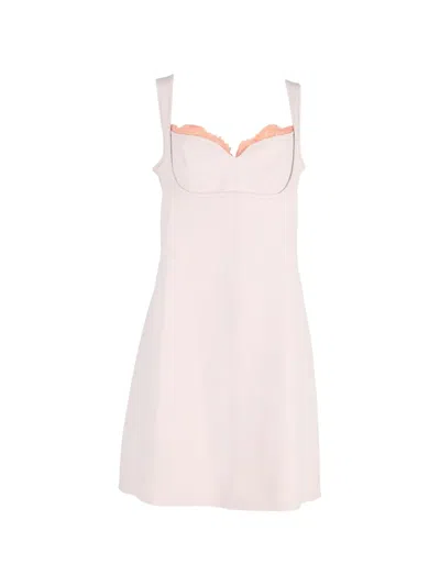 Pre-owned Stella Mccartney Lace-trim Mini Dress In Pink