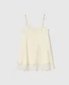 Stella Mccartney Lace-trim Satin Mini Dress In Yellow