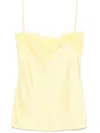 Stella Mccartney Lace-trim Tank Top In Yellow