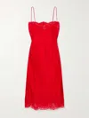 Stella Mccartney Red Lace Minidress In Red