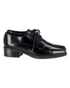 Stella Mccartney Lace-up Loafers In Black Leather In Black