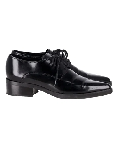 Stella Mccartney Lace-up Loafers In Black Leather