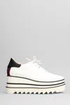 STELLA MCCARTNEY LACE UP SHOES IN WHITE LEATHER