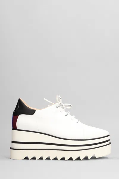 STELLA MCCARTNEY LACE UP SHOES IN WHITE LEATHER