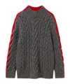 Stella Mccartney Laced Sleeves Cableknit Turtleneck Sweater