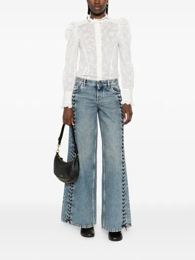 Stella Mccartney Five-pocket Jeans With Blue Laces On The Side
