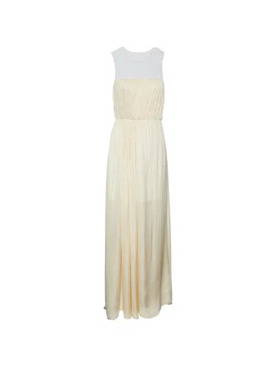 Pre-owned Stella Mccartney Lace-panel Sleeveless Maxi Dress In Neutral