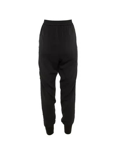 Pre-owned Stella Mccartney Lace-trim Cuffed Track Pants In Black