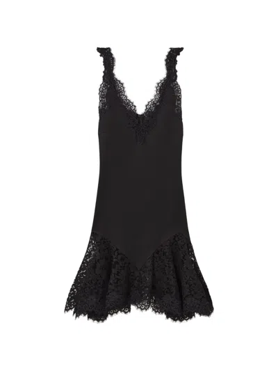 Stella Mccartney Lace-trim Sleeveless Dress In Black