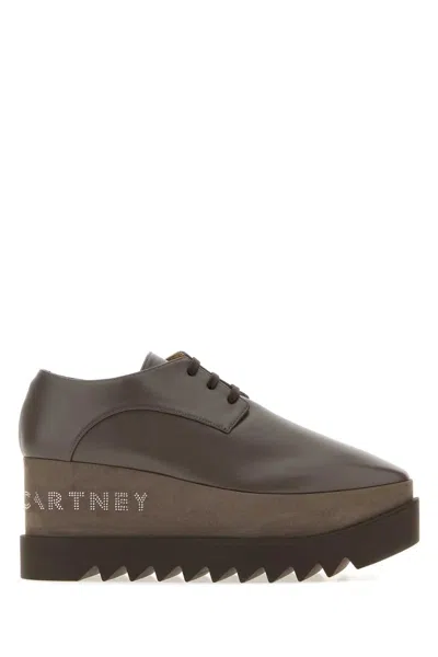 Stella Mccartney Lace-up Platform Shoes With 7.5 Cm Heel In Brown