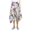 Stella Mccartney Ladies Asymmetric Floral Print Midi Skirt In White