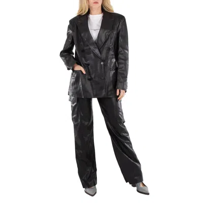 Stella Mccartney Ladies Black Cargo-pocket Straight-leg Trousers