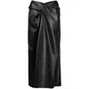 Stella Mccartney Ladies Black Knotted Midi Skirt In Black