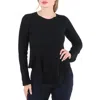 Stella Mccartney Ladies Black Ruffle Knit Top In Black