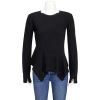 Stella Mccartney Ladies Black Ruffle Knit Top In Black