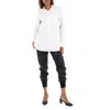 Stella Mccartney Ladies Black Wood-grain Effect Tapered Trousers