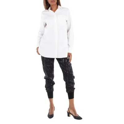 Stella Mccartney Ladies Black Wood-grain Effect Tapered Trousers
