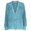 Stella Mccartney + Net Sustain Brushed Knitted Cardigan In Blue