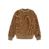 Stella Mccartney Brown Stripe Sweater In Brown