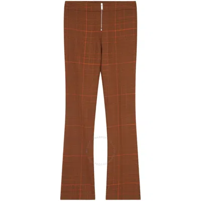 Stella Mccartney Prince-of-wales Slim-cut Trousers In Brown