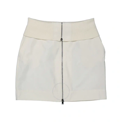Stella Mccartney Ladies Cream Alter Mat Mini Zip Skirt