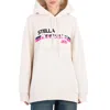 Stella Mccartney Ladies Cream Moto Logo-print Hoodie