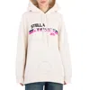 STELLA MCCARTNEY STELLA MCCARTNEY LADIES CREAM MOTO LOGO-PRINT HOODIE