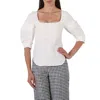 Stella Mccartney Ladies Fiona Puff-sleeve Blouse In White