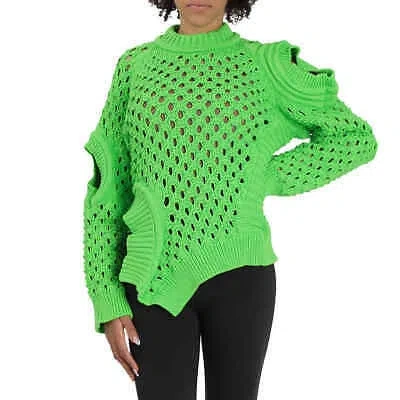 Pre-owned Stella Mccartney Ladies Green Fluo Oversized Textured Mesh Sweater, Brand Size