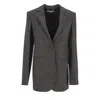 Stella Mccartney Wool Pinstripe Blazer In Grey
