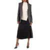 Stella Mccartney Ladies Grey Pinstripe Single-breasted Blazer In Gray