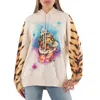 Stella Mccartney Ladies Magnolia Tiger Print Cotton Hoodie