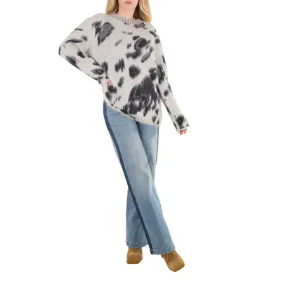 Stella Mccartney Ladies Multi Horse Brushed Jaquard Jumper In Blue