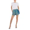 Stella Mccartney Ladies Navy Blue Slogan-print Shorts