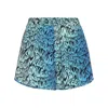 Stella Mccartney Ladies Navy Blue Slogan-print Shorts In Blue