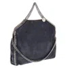 Stella Mccartney Ladies Navy Falabella Fold Over Chain Tote Bag In Blue