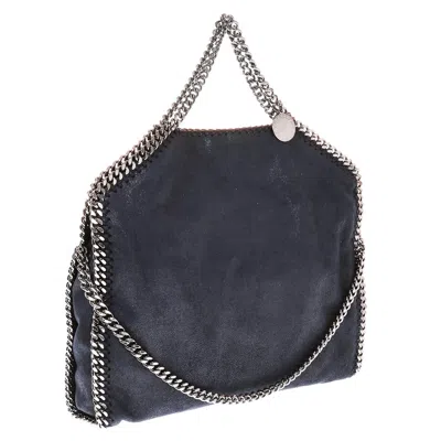 Stella Mccartney Ladies Navy Falabella Fold Over Chain Tote Bag In Blue