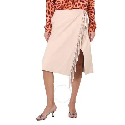 Stella Mccartney Ladies Oat Fringed Alter Mat Wrap Skirt In Neutral