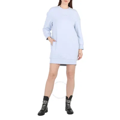 Stella Mccartney Ladies Pale Blue 3d Logo Sweatshirt Dress