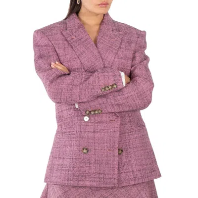 Stella Mccartney Ladies Pink Double-breasted Wool Blazer, Brand Size 36 (us Size 2)