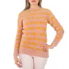 Stella Mccartney Fluffy Typographic Slash-sleeve Oversized Sweater In Pink