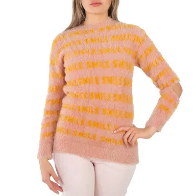 STELLA MCCARTNEY STELLA MCCARTNEY LADIES PINK FLUFFY WORDS SWEATER, BRAND SIZE 36 (US SIZE 2)