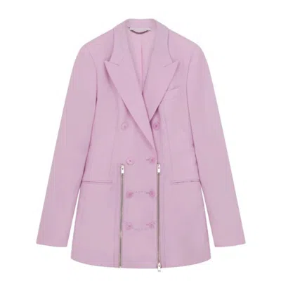 Stella Mccartney Ladies Purple Double Breasted Wool Blazer Dress