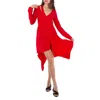 Stella Mccartney Asymmetric Seam Cut-out Dress In Red