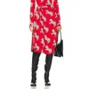 Stella Mccartney Ladies Red Pixel Horses Bow Detailed Skirt In Red