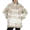 Stella Mccartney Ladies Safari Oversized Tie-dye Denim Jacket In Gray